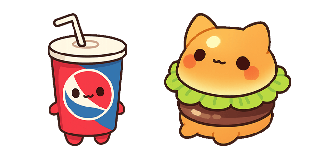 kawaii fast food custom cursor