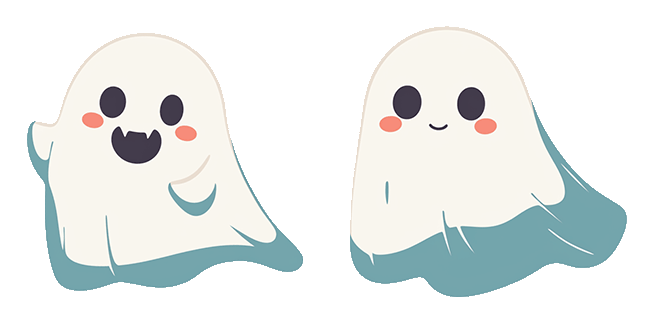 kawaii ghost animated custom cursor