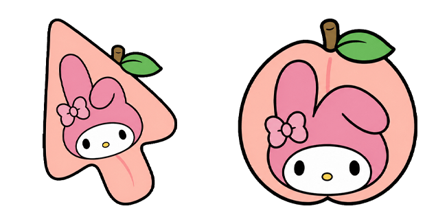 kawaii my melody peach fruit custom cursor