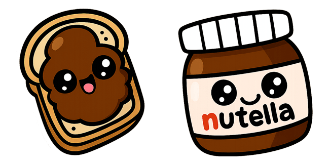 kawaii nutella sandwich & jar custom cursor