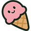 Kawaii Pink Ice Cream