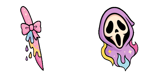 kawaii scream knife animated custom cursor