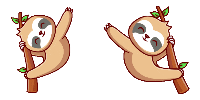 kawaii sloth animated custom cursor