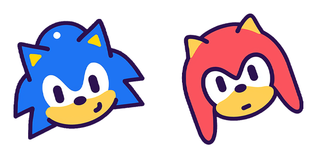 kawaii sonic and knuckles custom cursor