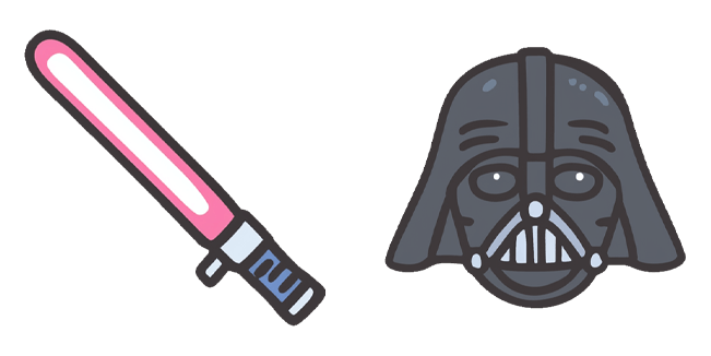 kawaii star wars darth vader lightsaber custom cursor