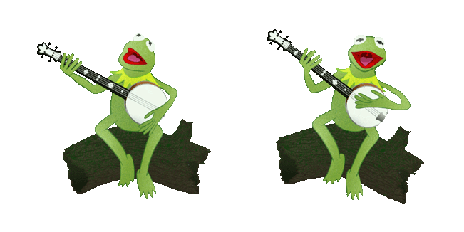 kermit the frog plays guitar meme animated custom cursor