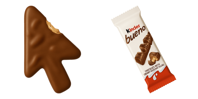 kinder bueno 3d custom cursor
