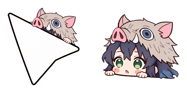 kny inosuke hashibira chibi arrow custom cursor