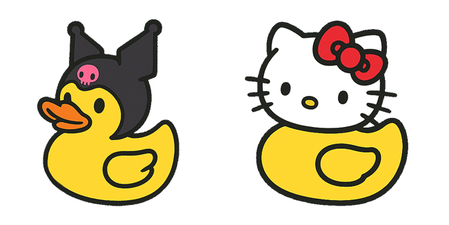 kuromi & hello kitty duck custom cursor