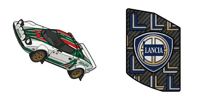 lancia stratos alitalia rally car and brand logo custom cursor