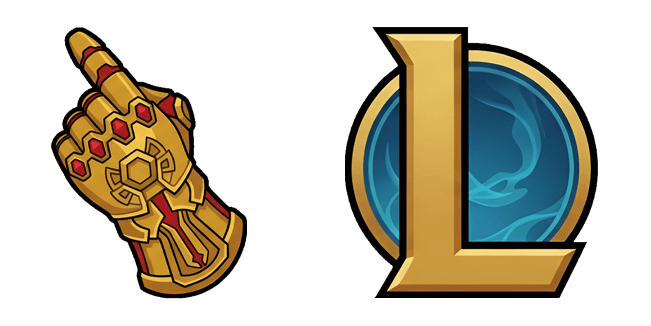 league of legends logo & gauntlet custom cursor