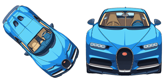 light blue bugatti veyron custom cursor