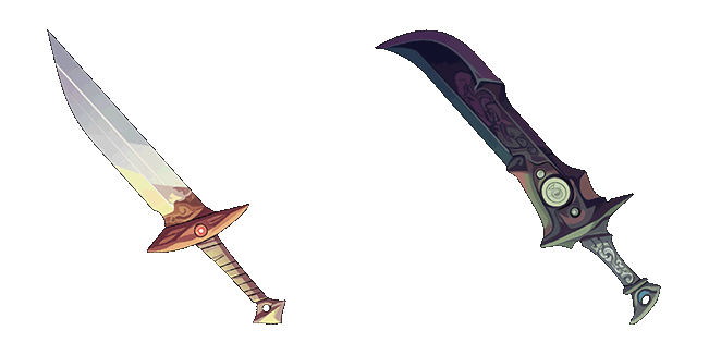 light & dark anime sword animated custom cursor