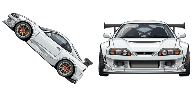 light grey toyota celica GT custom cursor