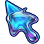 Liquid Chrome Blue Arrow & Hand