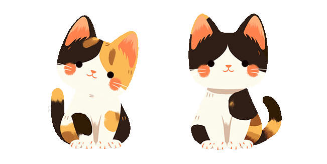 lovely colorful kitten animated custom cursor