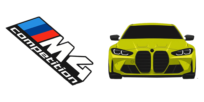 m4 competition logo & car custom cursor