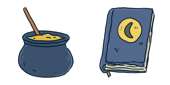 magic cauldron and spellbook custom cursor