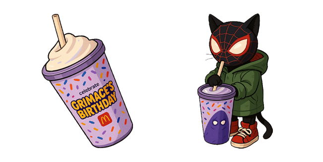 meows morales & grimace shake custom cursor