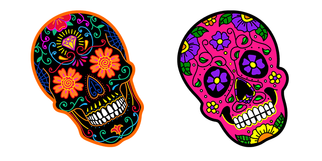 mexican aesthetic sugar skull calavera custom cursor