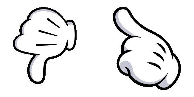 mickey mouse hand dislike animated custom cursor
