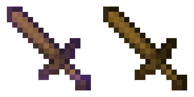 minecraft enchanted wooden sword animated custom cursor