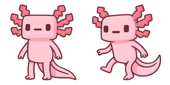 minecraft pink axolotl custom cursor