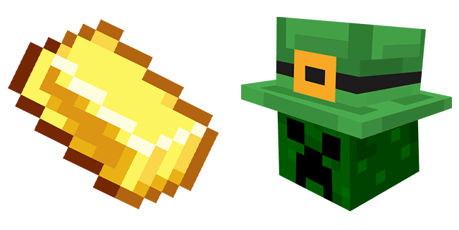 minecraft st patricks day creeper gold custom cursor