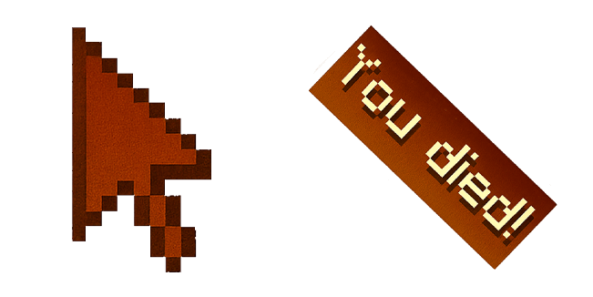 minecraft you died pixel custom cursor