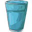 Minimalist Yellow Carafe & Blue Cup