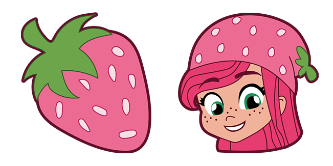 modern strawberry shortcake custom cursor