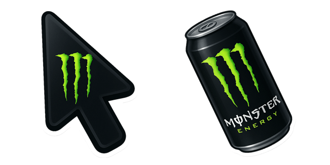 monster energy black custom cursor