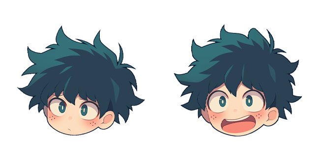 my hero academia deku smiling face custom cursor