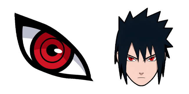 naruto sasuke uchiha and red sharingan eye custom cursor