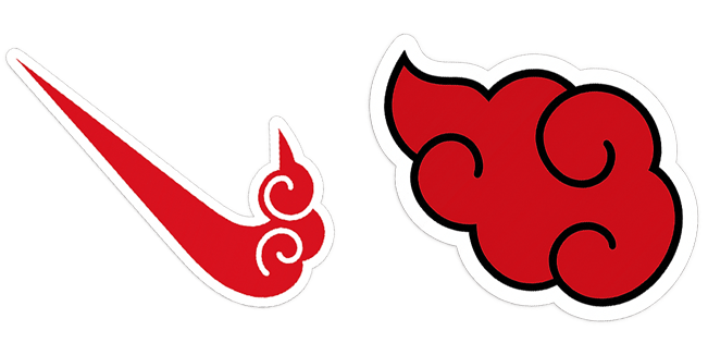 naruto x nike swoosh akatsuki clound custom cursor