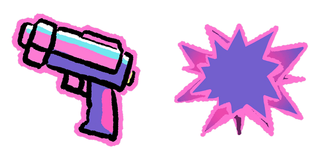 neon blaster & burst custom cursor