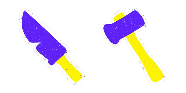 neon knife hammer custom cursor