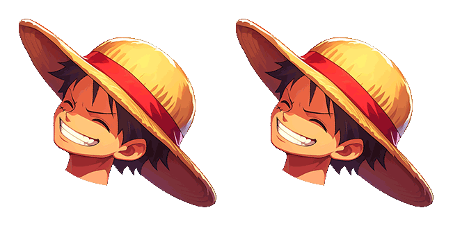 one piece happy monkey d. luffy custom cursor