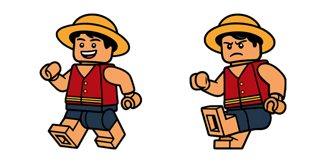 one piece luffy straw hat lego custom cursor