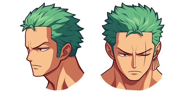 One Piece Roronoa Zoro Serious Face Cursor - Sweezy Custom Cursors