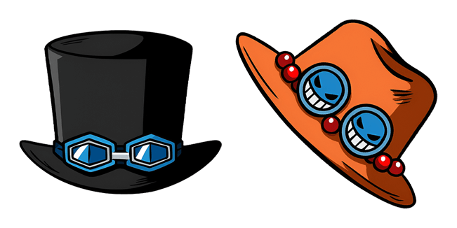one piece sabo & ace hat custom cursor