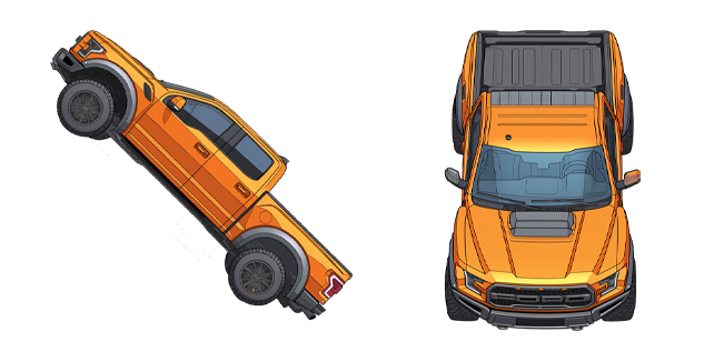 orange ford f 150 raptor custom cursor