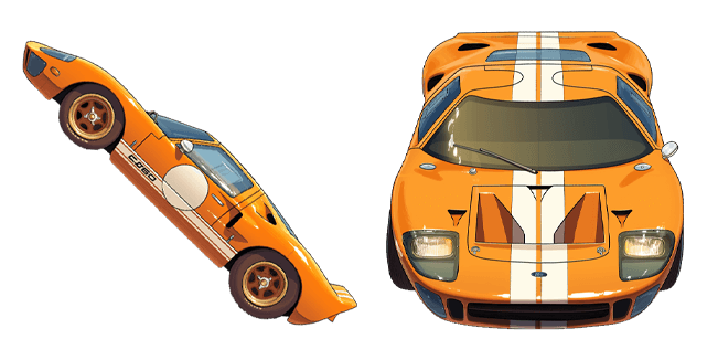 orange retro ford gt 40 custom cursor