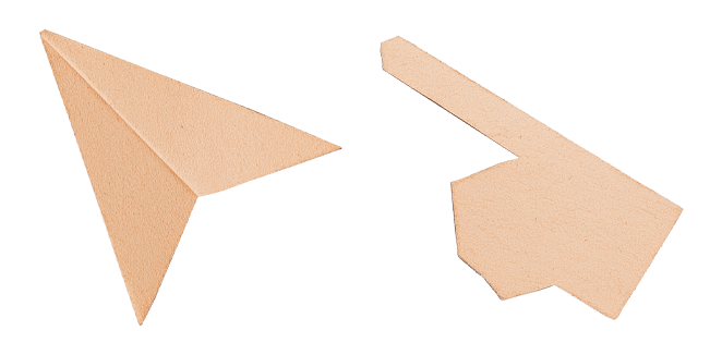 origami paper plane & hand custom cursor