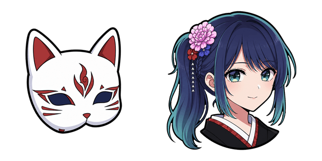oshi no ko akane kurokawa fox mask custom cursor