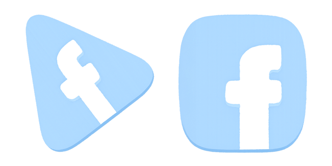 pastel facebook logo custom cursor