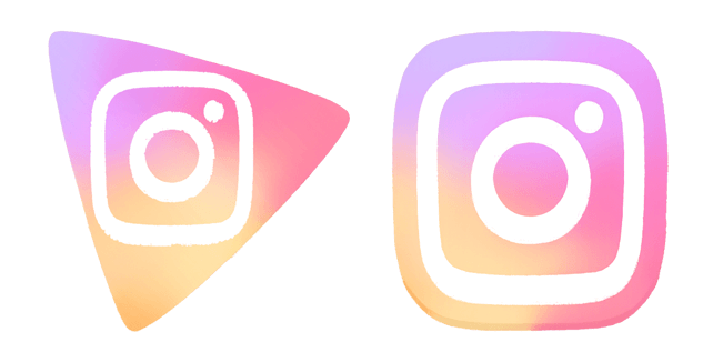 pastel instagram logo custom cursor