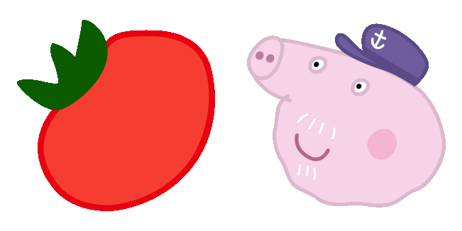 peppa pig grandpa pig tomato animated custom cursor