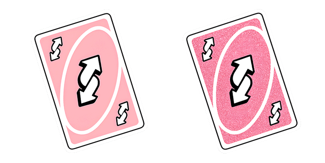 pink and glitter uno revers card animated custom cursor