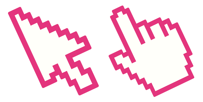 pink border custom cursor